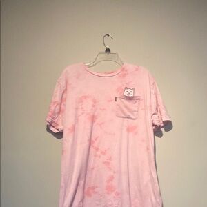 Pink Teen T-Shirt with Cat Pocket